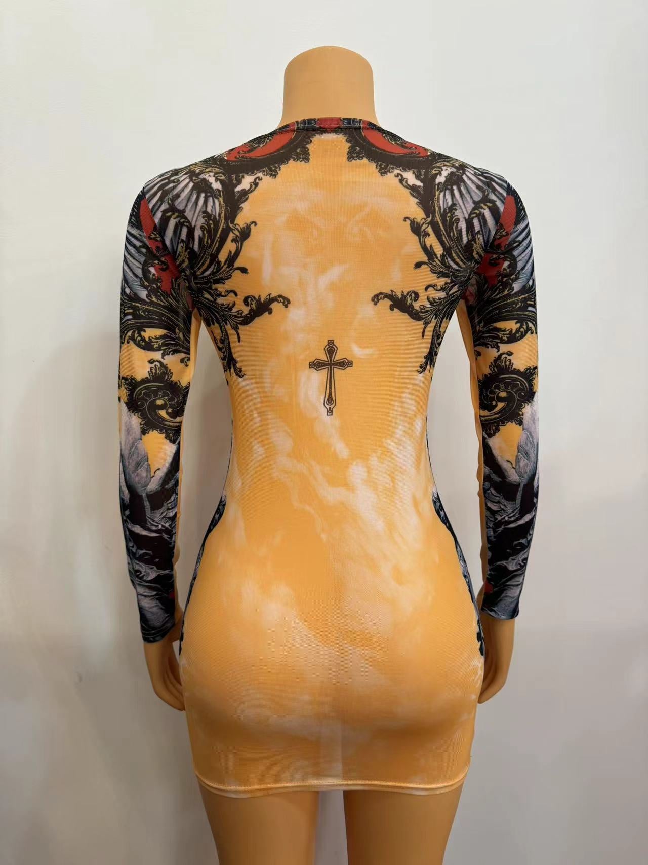 Tie-Dye Bodycon Dres