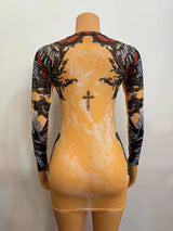 Tie-Dye Bodycon Dres