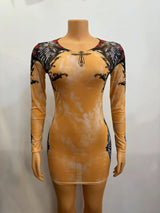 Tie-Dye Bodycon Dres