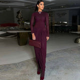 Elegant Long Sleeve Maxi Dress