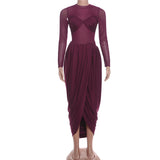 Elegant Long Sleeve Maxi Dress