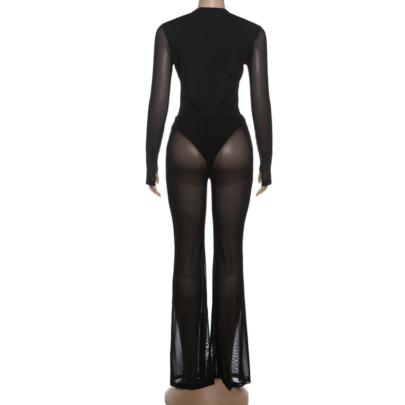 Glamorous Black Deep V Plunge Set