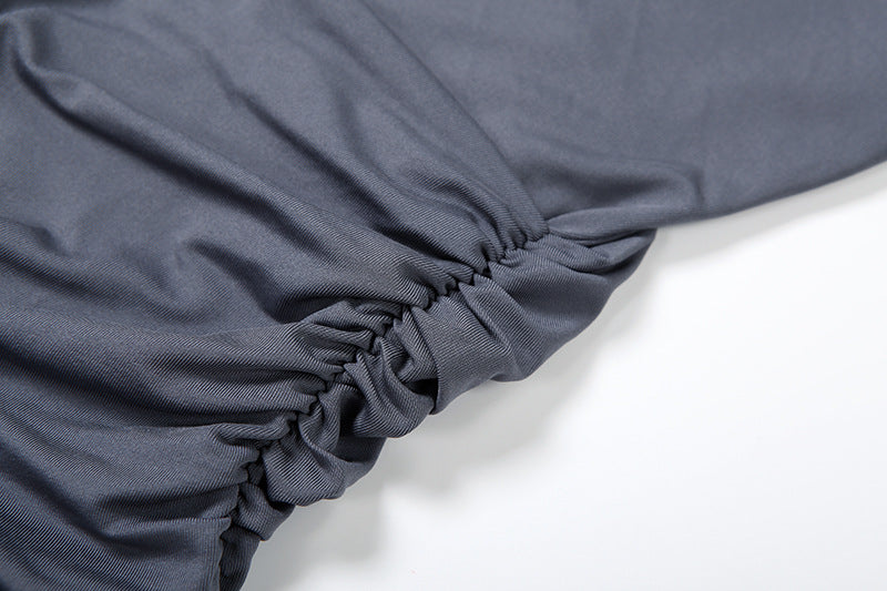 Ruched Long Sleeve Bodycon Maxi Dress