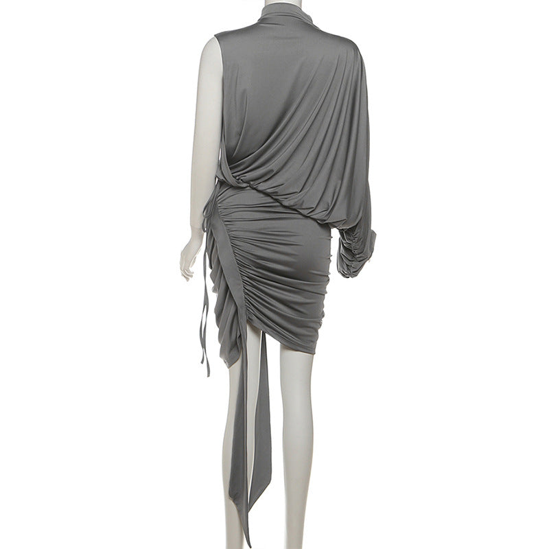 Glamorous Draped Asymmetric Dress