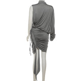 Glamorous Draped Asymmetric Dress
