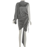 Glamorous Draped Asymmetric Dress