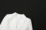 White Blazer with Contrast Details