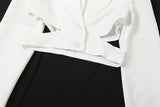 White Blazer with Contrast Details