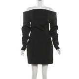 Asymmetrical Shoulder Dress