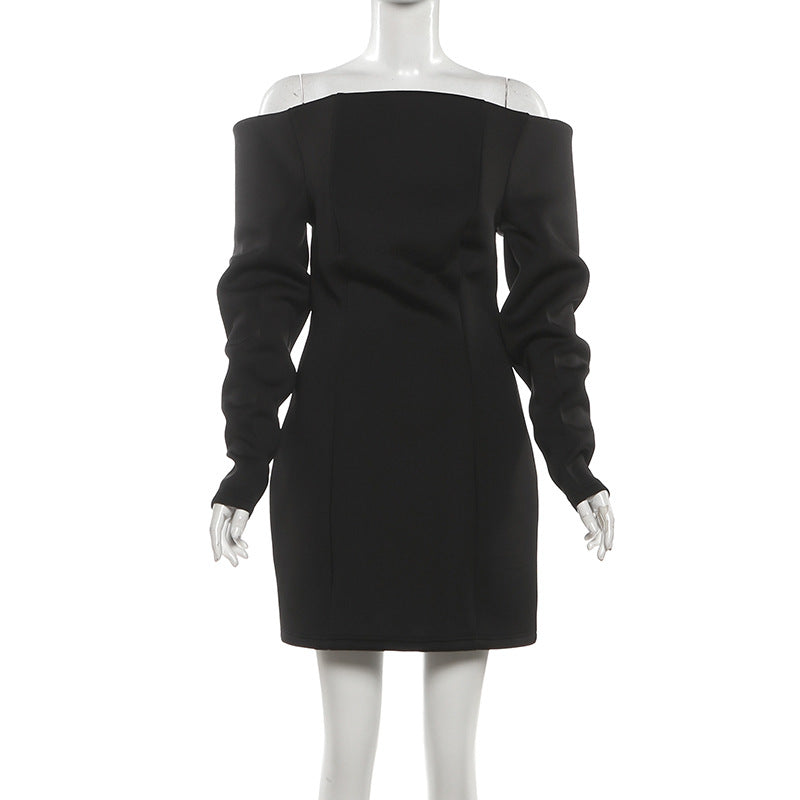 Asymmetrical Shoulder Dress