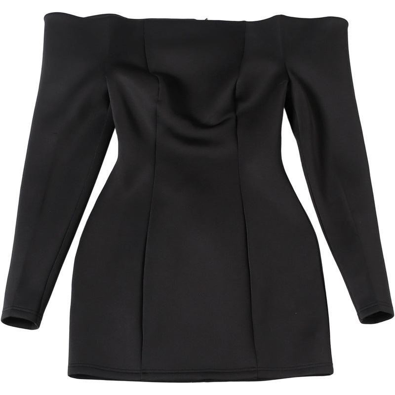 Asymmetrical Shoulder Dress