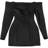 Asymmetrical Shoulder Dress