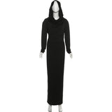 Draped Maxi Dress with Cowl Neck