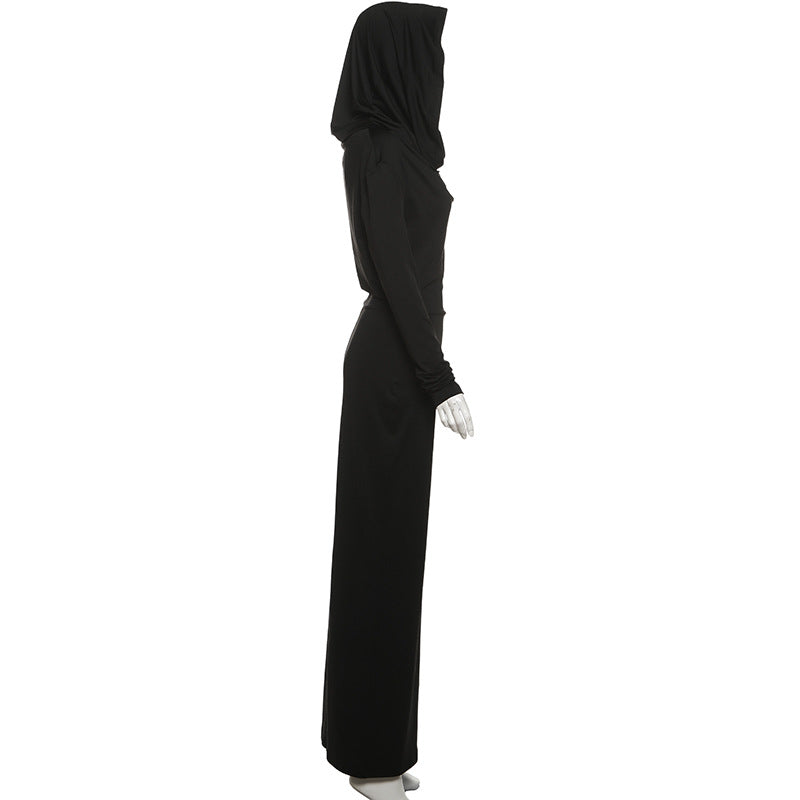 Draped Maxi Dress with Cowl Neck