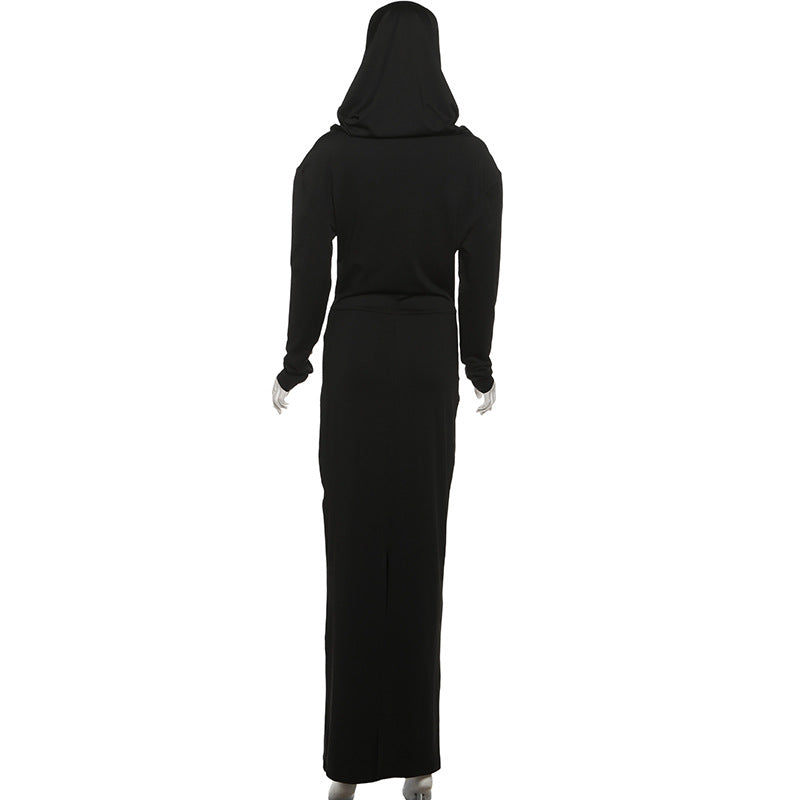 Draped Maxi Dress with Cowl Neck