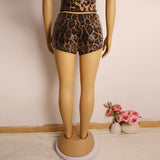 Leopard Print Mini Shorts