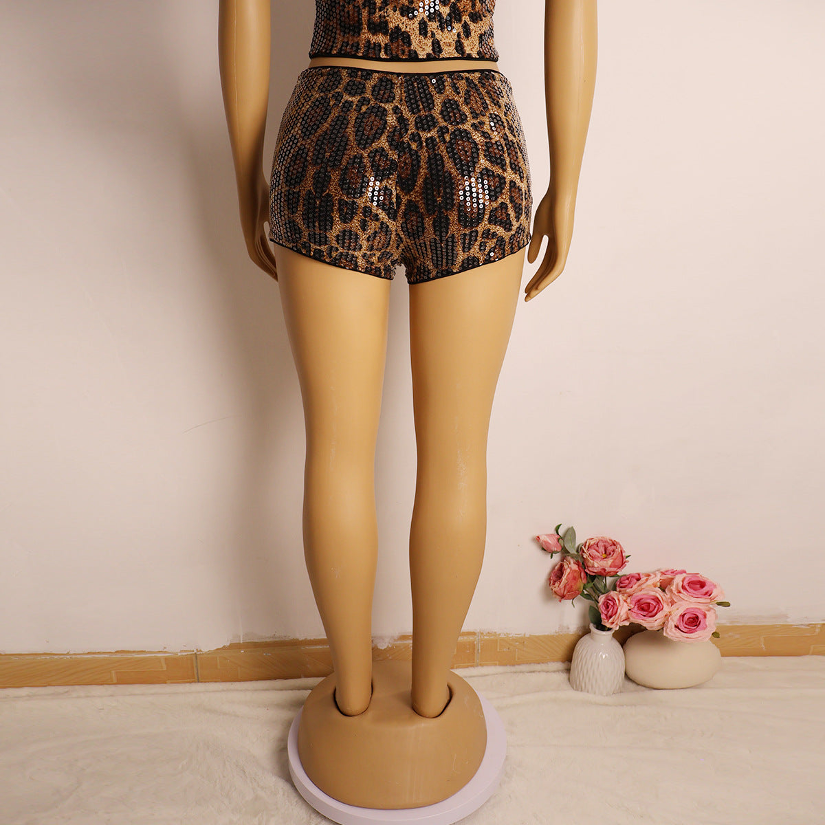 Leopard Print Mini Shorts