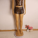 Leopard Print Mini Shorts