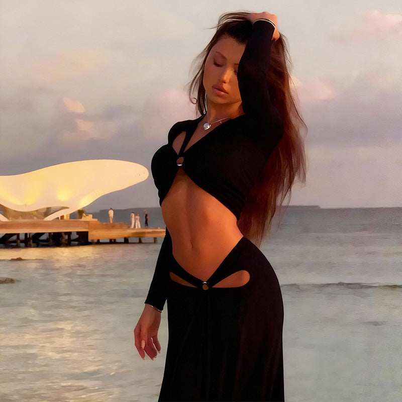 Cut-Out Top & Skirt Set