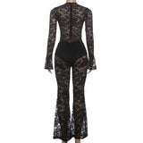 Lace Cut-Out Top & Pants