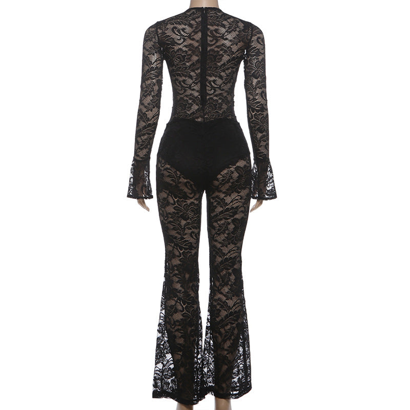 Lace Cut-Out Top & Pants