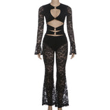 Lace Cut-Out Top & Pants