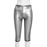 Metallic Capri Pants with Trim