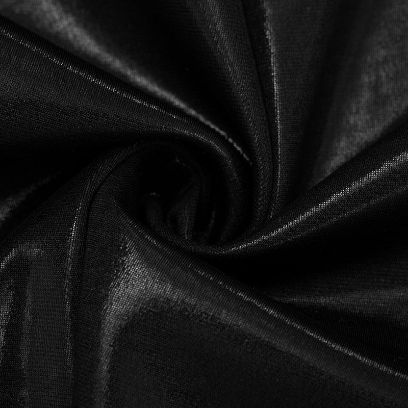 Faux Leather Crop Top & Shorts Set