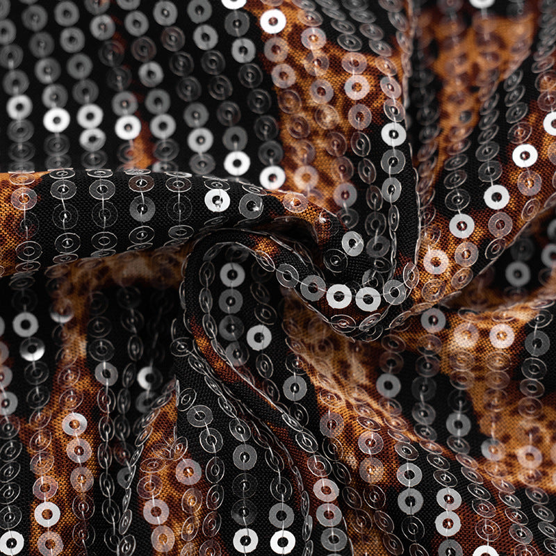 Leopard Print Cropped Top & Shorts