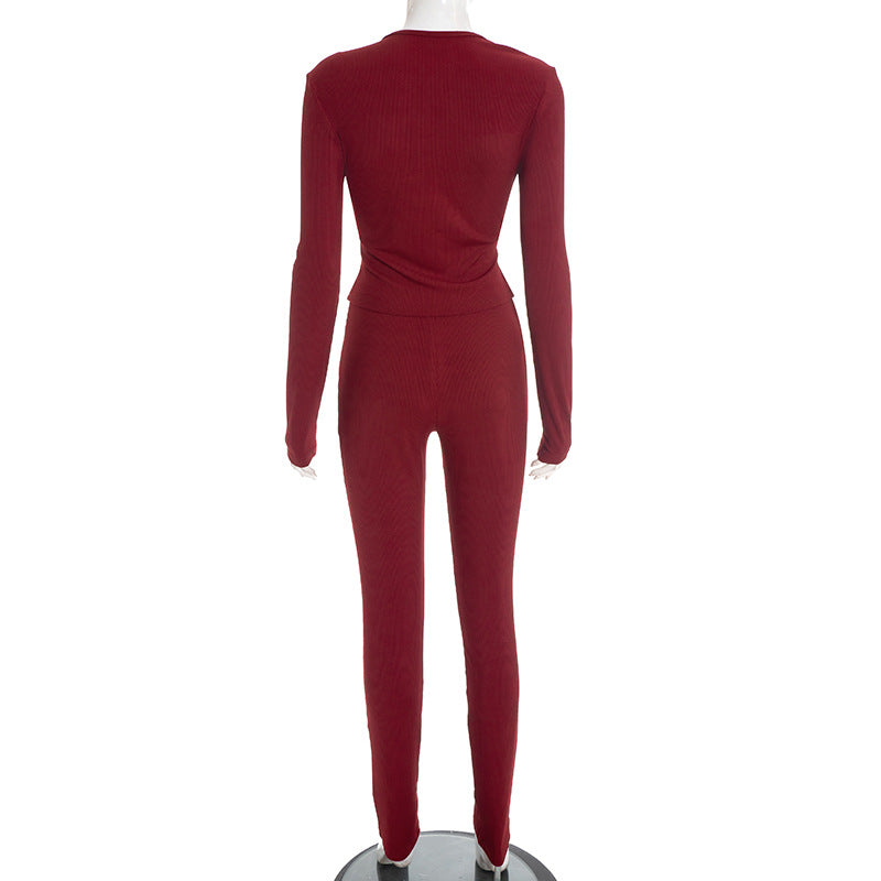 Elegant Long-Sleeve Jumpsuit