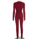 Elegant Long-Sleeve Jumpsuit