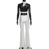 Halter Top & Draped Pants Set