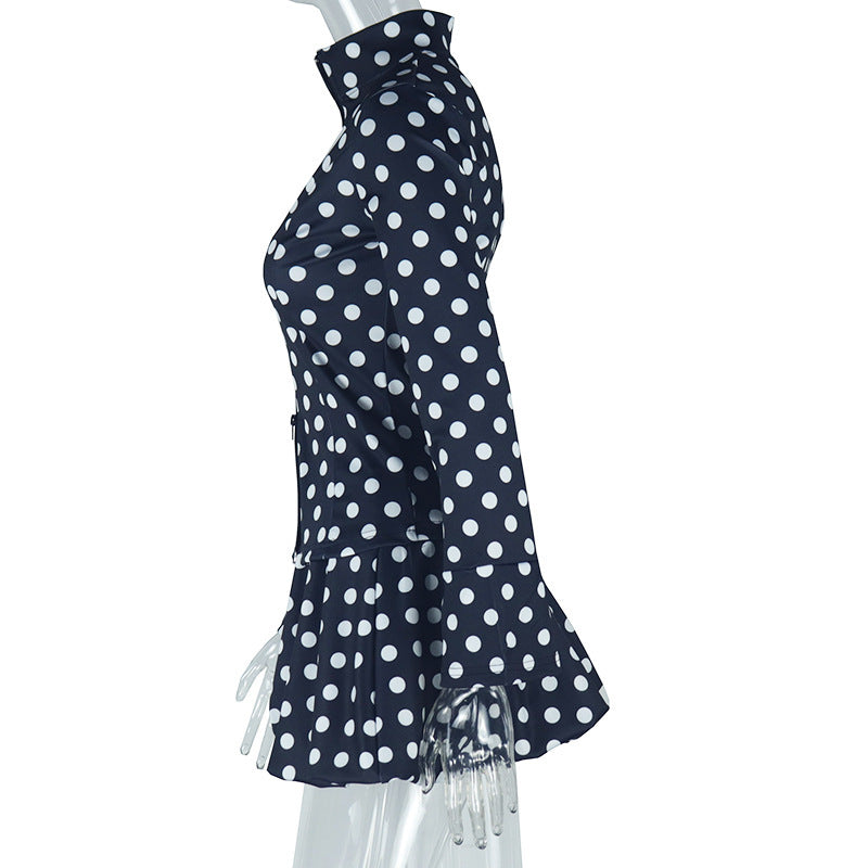 Polka Dot Set with Drawstring Skirt