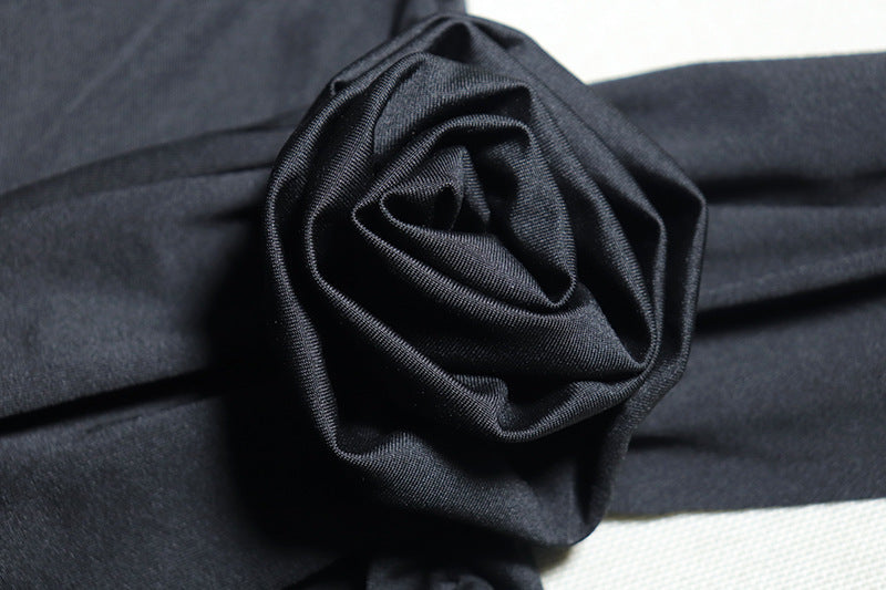 Long Sleeve Ruched Dress with Tie Details