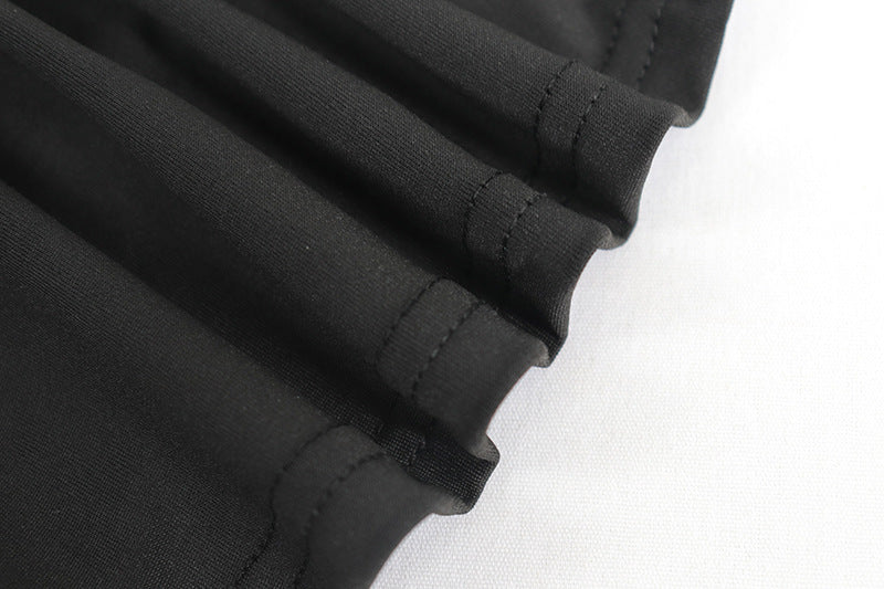 Metallic Jumpsuit with Sheer Panel