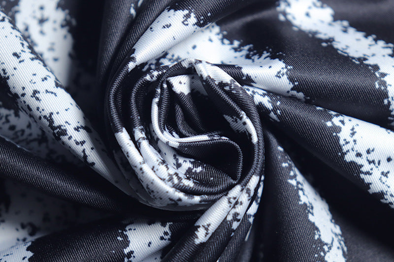 Off-Shoulder Zebra Print Dress