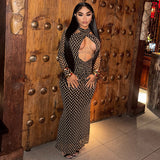 Chic Zigzag Cut-Out Maxi Dress