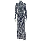 Chic Zigzag Cut-Out Maxi Dress