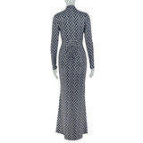 Chic Zigzag Cut-Out Maxi Dress