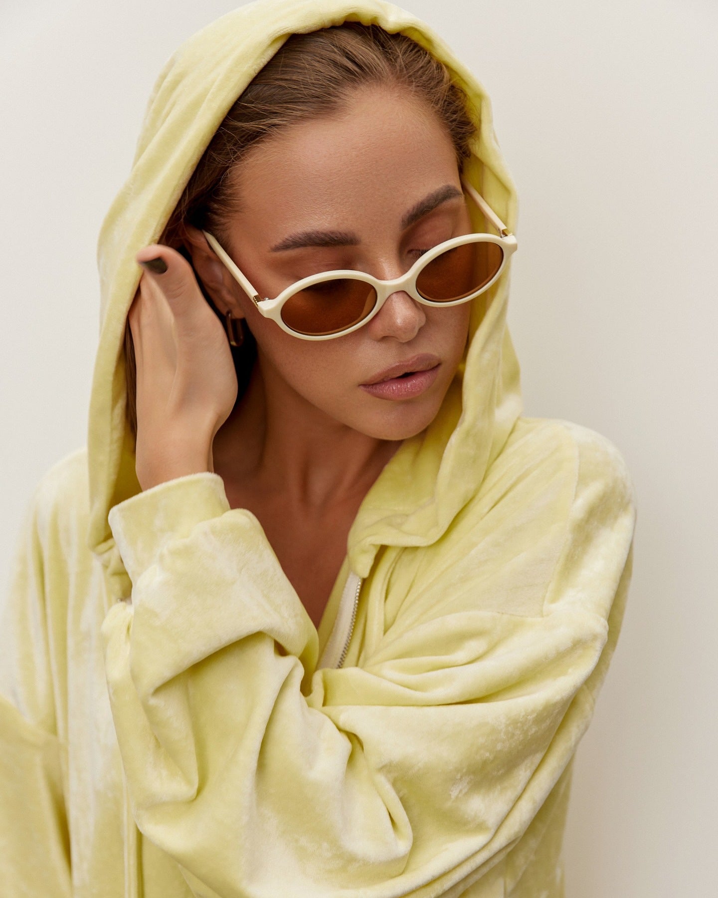 Hooded Zip-Up Top & Shorts Lounge Set