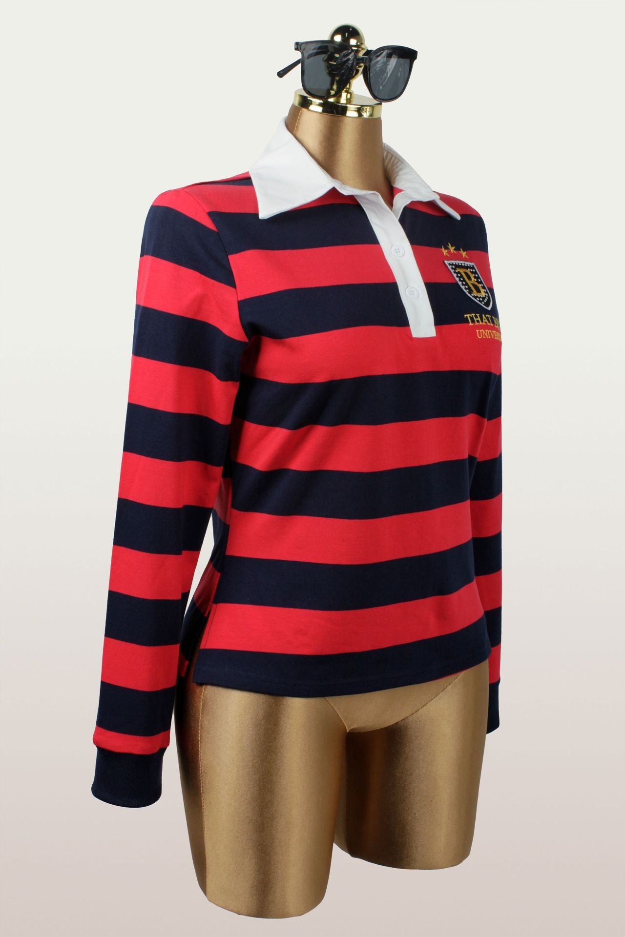 Striped Rugby Polo Shirt