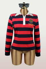 Striped Rugby Polo Shirt