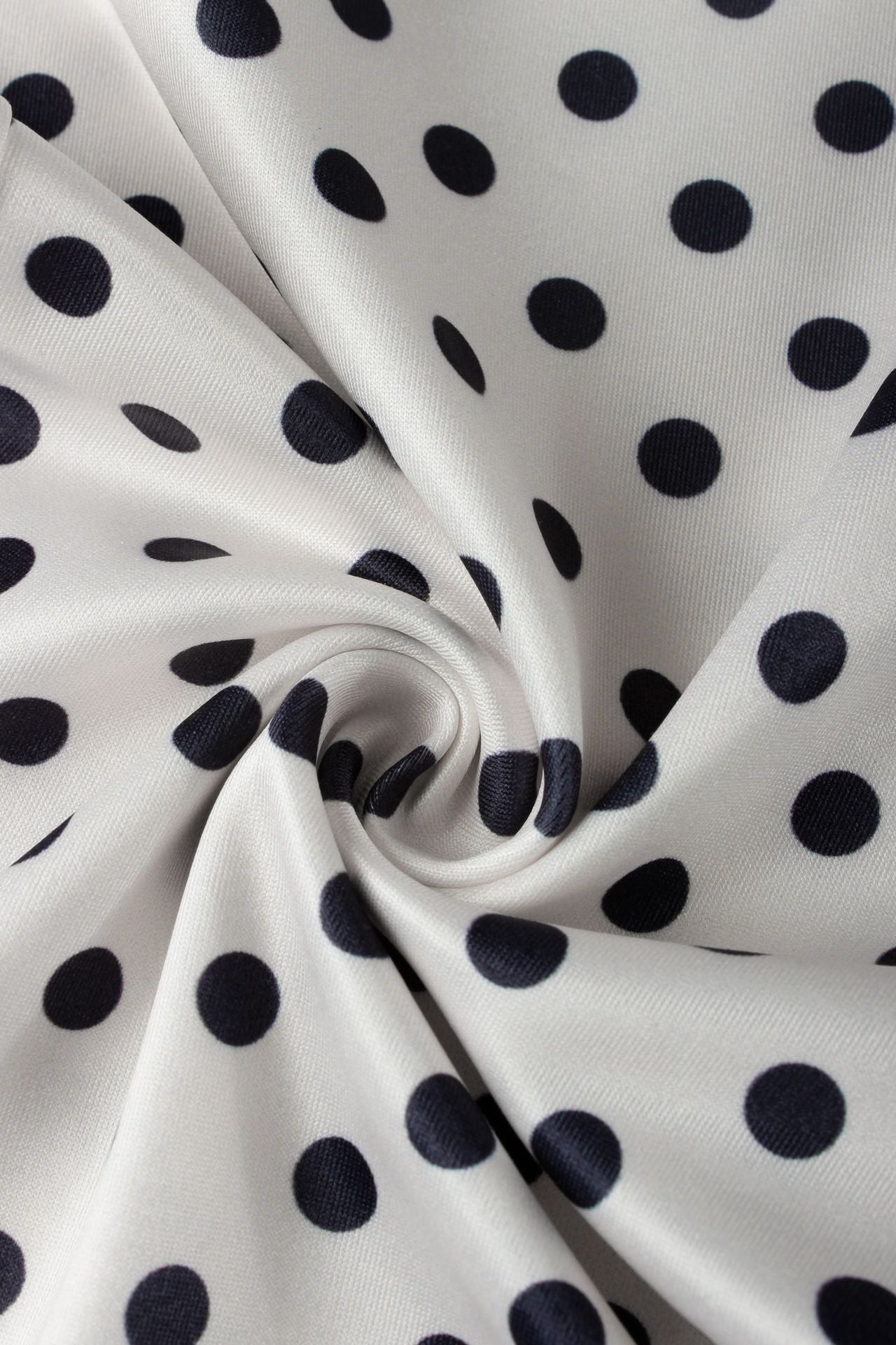 Polka Dot Cropped Hoodie and Flared Pants Set