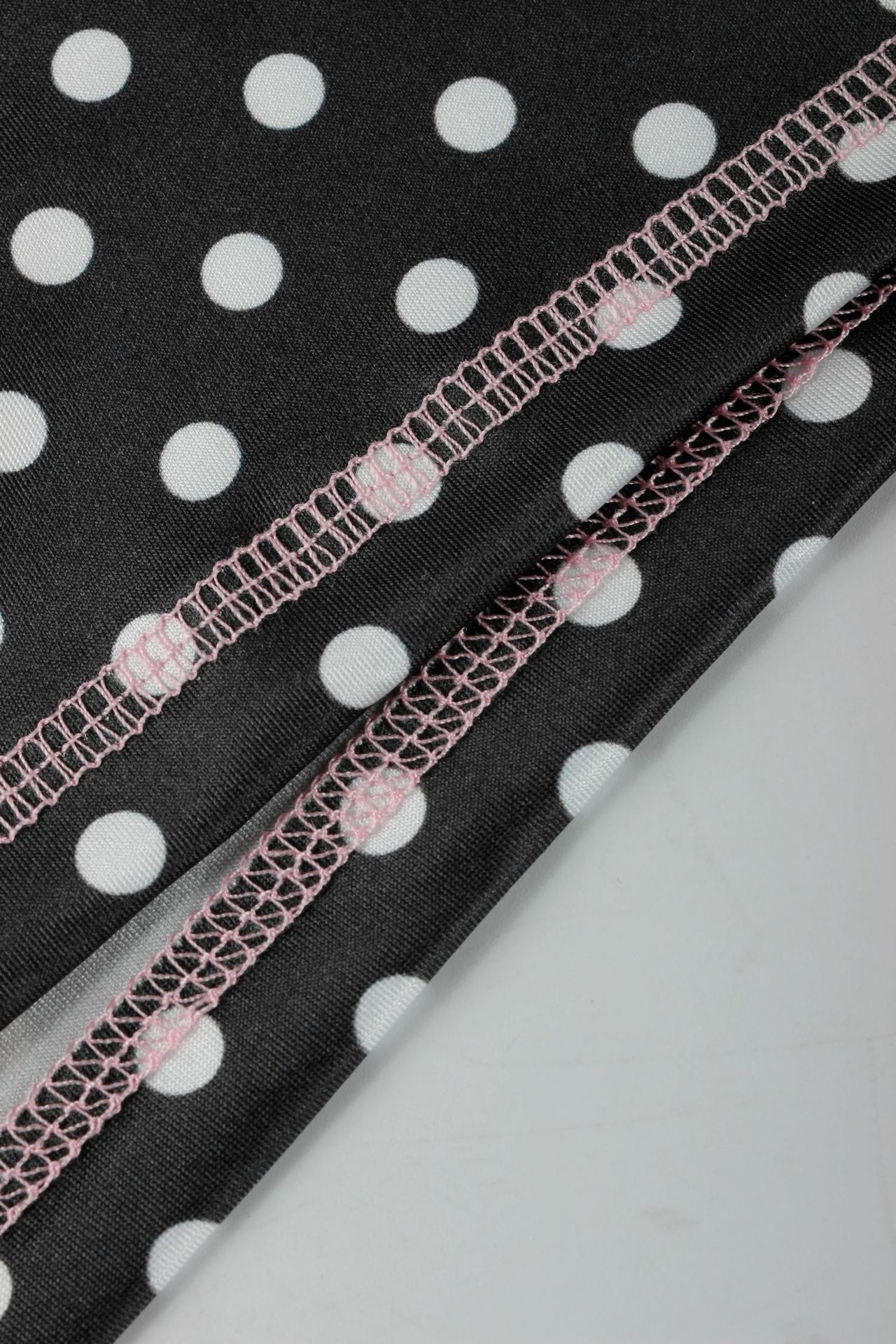 Polka Dot Cropped Hoodie and Flared Pants Set