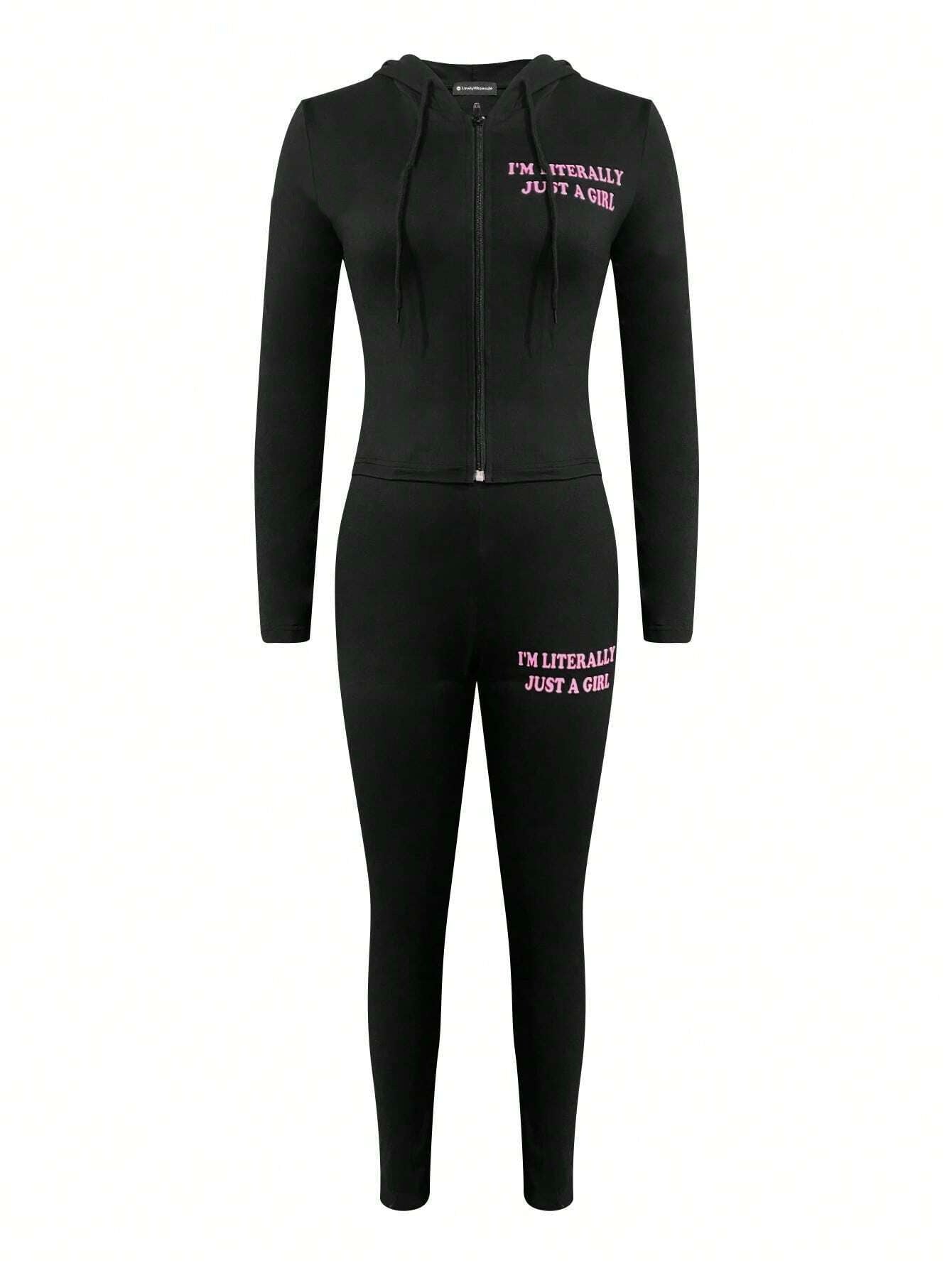 Casual Black Tracksuit