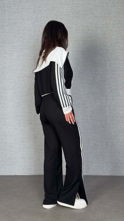 Sporty Track Suit with Striped Detailing
