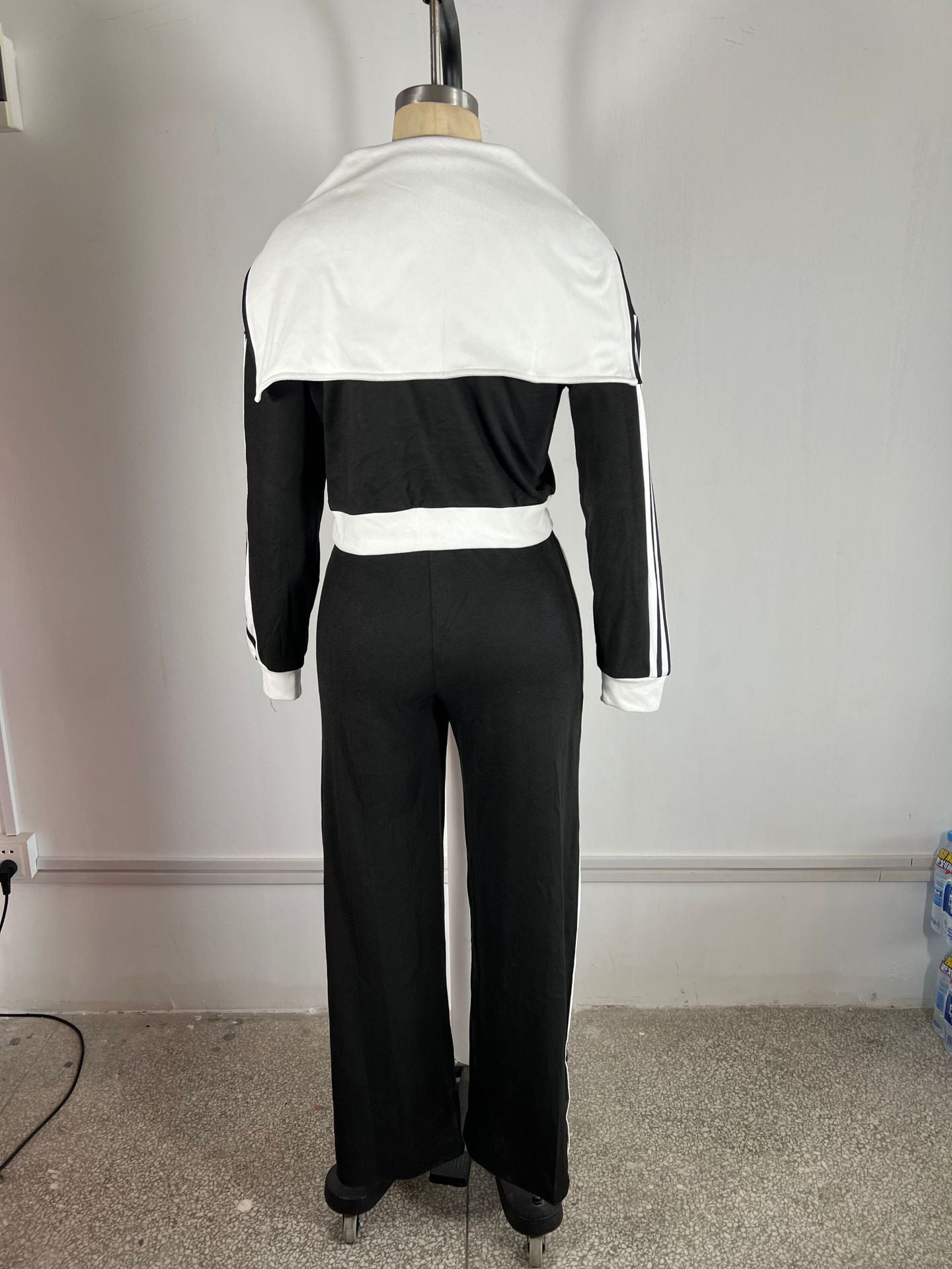 Sporty Track Suit with Striped Detailing