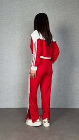 Sporty Track Suit with Striped Detailing