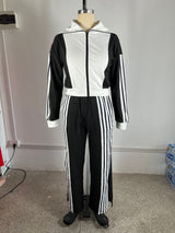 Sporty Track Suit with Striped Detailing