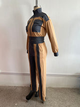 Chic Color-Block Tracksuit Set